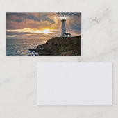 Carte De Visite Phare au coucher du soleil (Devant / Derrière)