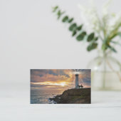 Carte De Visite Phare au coucher du soleil (Debout devant)