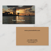 Carte De Visite Phare au lever de soleil (Devant / Derrière)