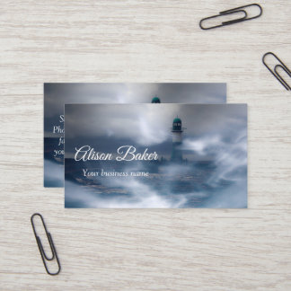 Carte De Visite Phare dans la tempête - Baltique Mer d'affaires Ca