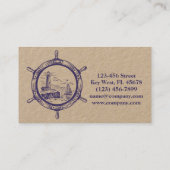 Carte De Visite Phare de Plage Côtière Bateau Voile Nautique (Dos)