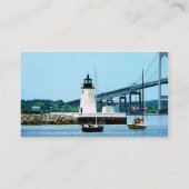 Carte De Visite Phare, Pont et Bateaux - Finition Platine (Dos)