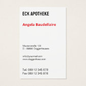 Carte de visite pharmacie (Dos)