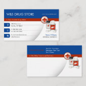 Carte De Visite Pharmacie | Boutique de médicaments (Devant / Derrière)