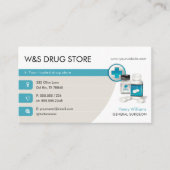 Carte De Visite Pharmacie | Boutique de médicaments (Devant)