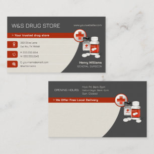 Carte De Visite Pharmacie Boutique de médicaments