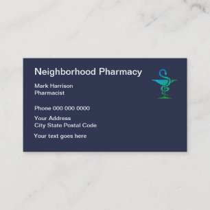 Carte De Visite Pharmacie de quartier et pharmacien