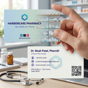 Carte De Visite Pharmacie Indépendante   Ocean Light