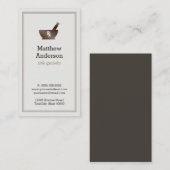 Carte De Visite Pharmacie Pharmaciste Druggist Logo Élégant classi (Devant / Derrière)