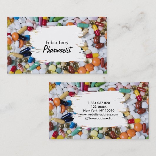 Carte de visite pharmacien (Devant / Derrière)
