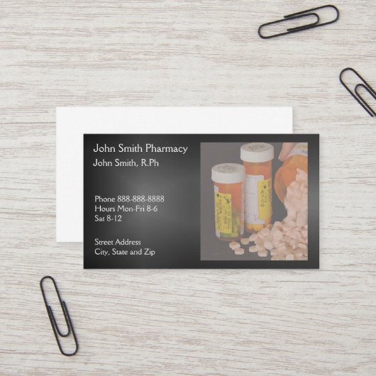 Carte de visite pharmacien (Devant/Arrière en situation)
