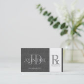 Carte De Visite Pharmacien/ardoise gris-foncé pharmacie de (Debout devant)