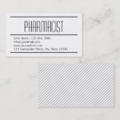 Carte de visite Pharmacien blanc moderne (Devant / Derrière)