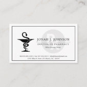 Carte De Visite Pharmacien | Bol du symbole Hygenia (Devant)