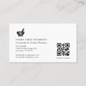 Carte De Visite Pharmacien Code QR Professionnel (Dos)