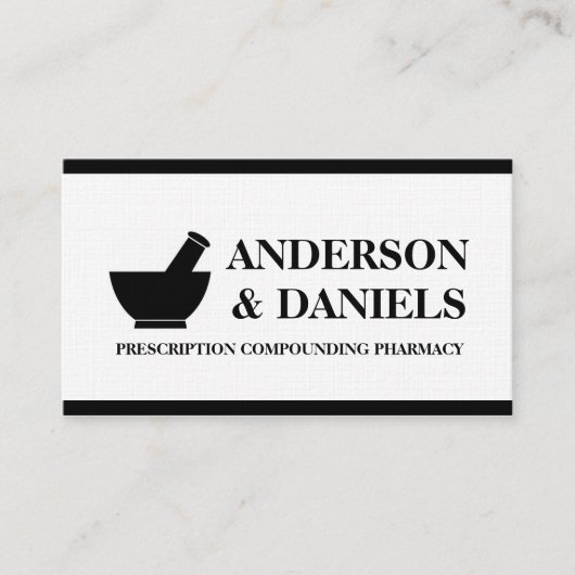 Carte De Visite Pharmacien composant le pilon de mortier de (Devant)