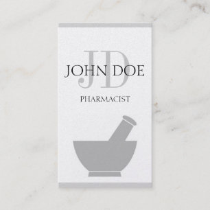 Carte De Visite Pharmacien composant le pilon de mortier de