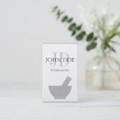 Carte De Visite Pharmacien composant le pilon de mortier de (Debout devant)