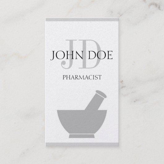 Carte De Visite Pharmacien composant le pilon de mortier de (Devant)