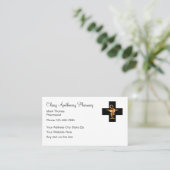 Carte De Visite Pharmacien d'âge pothécaire (Debout devant)