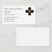 Carte De Visite Pharmacien d'âge pothécaire (Devant / Derrière)