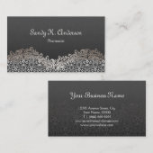 Carte De Visite Pharmacien - Elegant Damask Lace (Devant / Derrière)