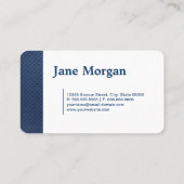 Carte De Visite Pharmacien Lace Monogram Motif bleu (Dos)