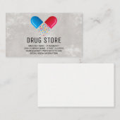 Carte De Visite Pharmacien | Logo d'ouverture de la pilule de méde (Devant / Derrière)