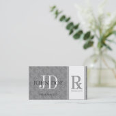 Carte De Visite Pharmacien/marbre de gris bleu pharmacie de (Debout devant)