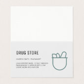 Carte De Visite Pharmacien | Médecine (Extérieur déplié)