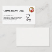 Carte De Visite Pharmacien | Pilules de médecine | Médecin (Devant / Derrière)