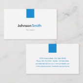 Carte De Visite Pharmacien - Simple Aqua Blue (Devant / Derrière)