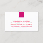 Carte De Visite Pharmacien - Simple Rose rose (Dos)