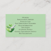 Carte De Visite “Pharmacy” Business Card (Dos)