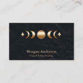 Carte De Visite Phase Abstraite Lune Or Spirituelle Energie Heiler (Devant)