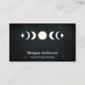 Carte De Visite Phase Abstraite Lune Or Spirituelle Energie Heiler (Devant)