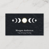 Carte De Visite Phase Abstraite Lune Or Spirituelle Energie Heiler (Devant)