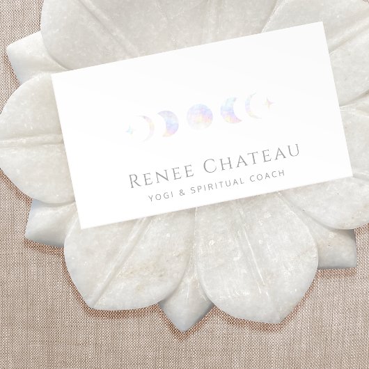 Carte De Visite Phase de la lune d'iridescente