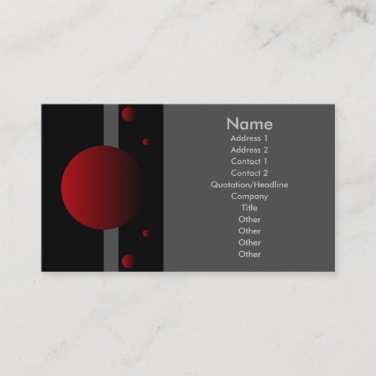 Carte De Visite Phase - rouge (Devant)