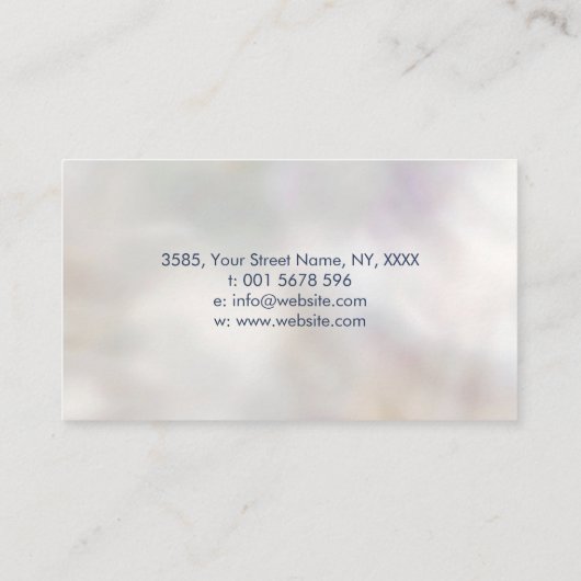 Carte De Visite Phases de la lune - nébuleuse (Dos)