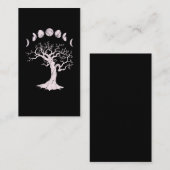 Carte De Visite Phases de lune Arbre gothique (Devant / Derrière)