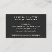 Carte De Visite Phases de lune céleste Floral Mystique Holistique (Dos)