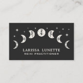 Carte De Visite Phases de lune céleste Floral Mystique Holistique (Devant)