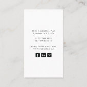 Carte De Visite Phases de lune céleste holistique Noir (Dos)