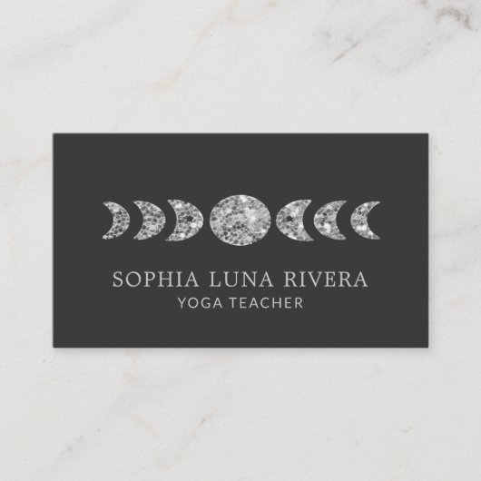 Carte De Visite Phases de lune céleste minimale (Devant)