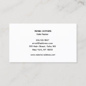 Carte De Visite Phases de lune main travailleur énergétique (Dos)