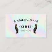 Carte De Visite Phases de lune main travailleur énergétique (Devant)