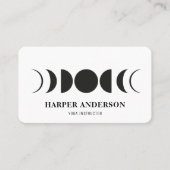 Carte De Visite Phases de Pleine lune Instructeur de Yoga moderne (Devant)