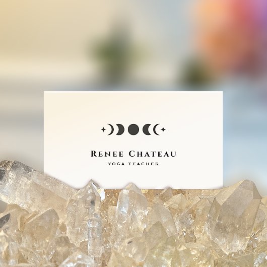 Carte De Visite Phases lunaires Astrologie Yoga Professeur