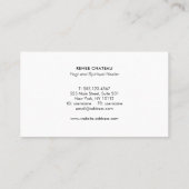 Carte De Visite Phases lunaires Astrologie Yoga Professeur (Dos)